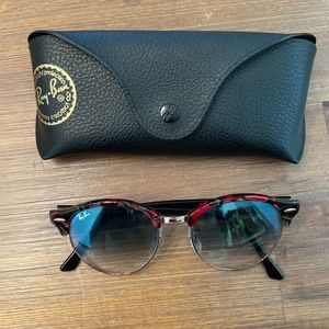 RAY-BAN 51mm Round Sunglasses - Grey Violet Gradient